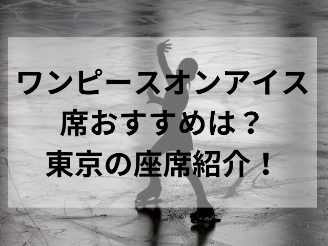 ワンピースオンアイス席おすすめは？東京の座席紹介！