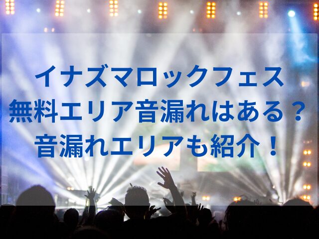 イナズマロックフェス無料エリア音漏れはある？音漏れエリアも紹介！