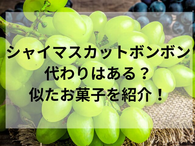 シャイマスカットボンボン代わりはある？似たお菓子を紹介！